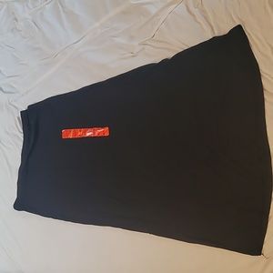 Long black pull on skirt
